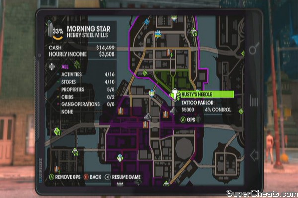saints row 2 map all locations