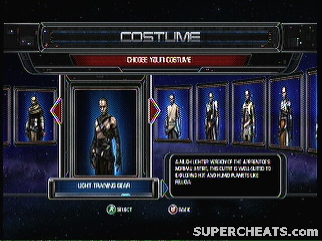 Costumes Star Wars The Force Unleashed Guide