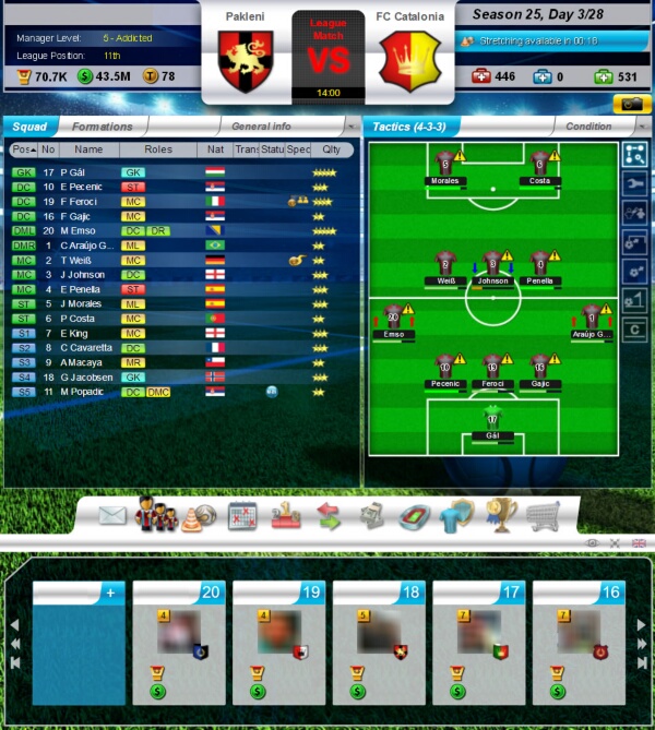 om Bære sympati Tactics and Formations - Top Eleven Football Manager Guide and Walkthrough